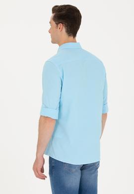 Erkek Turkuaz Uzun Kollu Gömlek - 50248123012