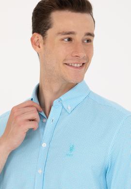 Erkek Turkuaz Uzun Kollu Gömlek - 50248123012