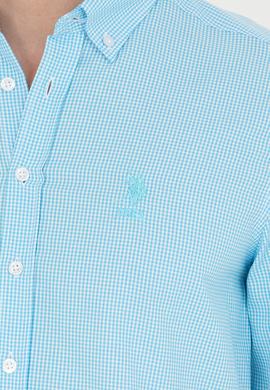 Erkek Turkuaz Uzun Kollu Gömlek - 50248123012