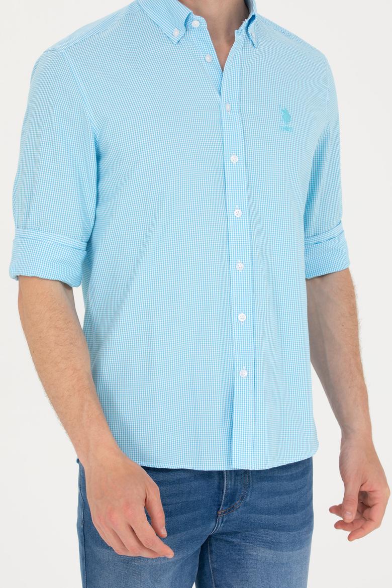 Erkek Turkuaz Uzun Kollu Gömlek - 50248123012