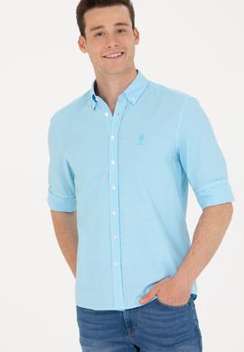 Erkek Turkuaz Uzun Kollu Gömlek - 50248123012