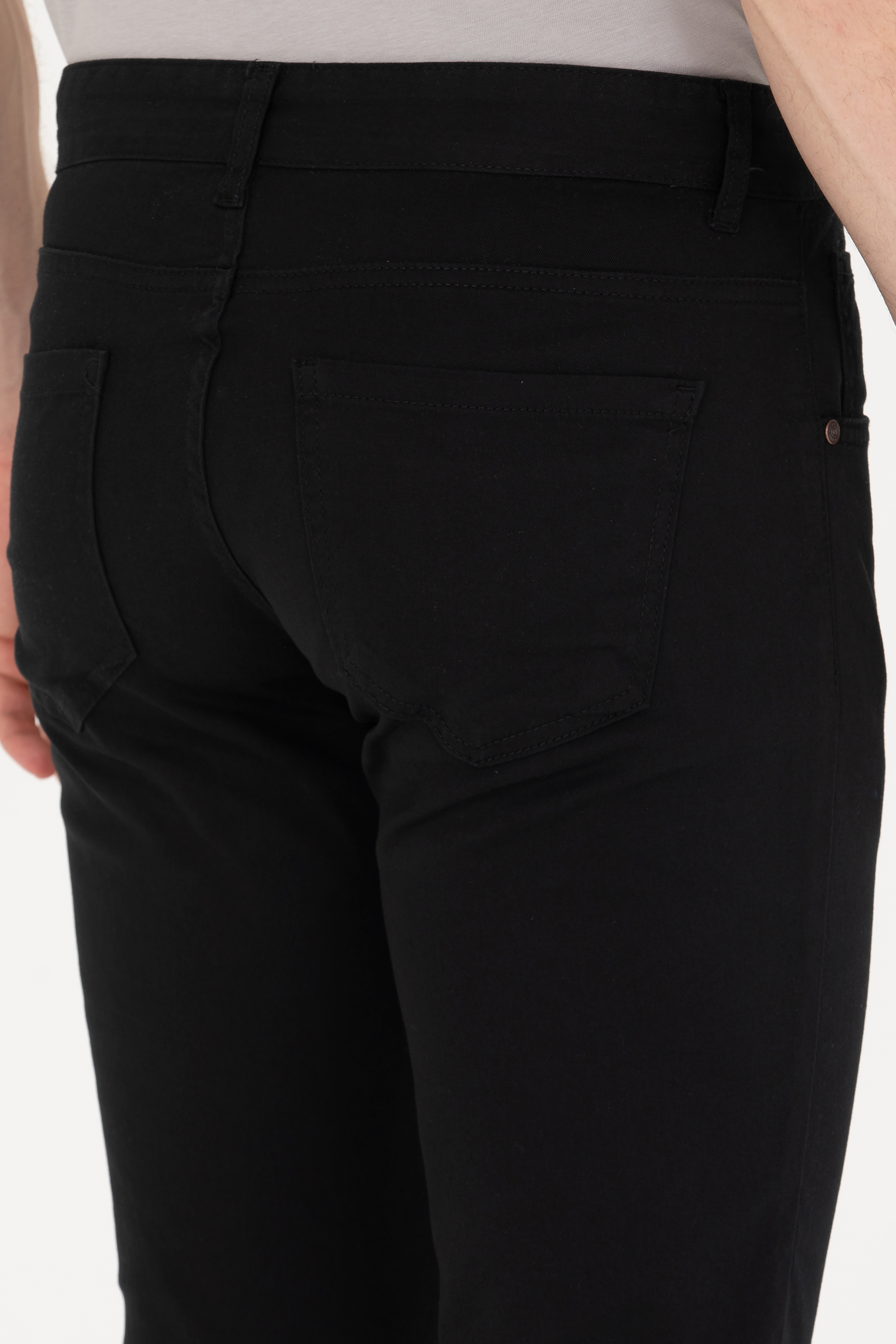 Erkek Siyah Kanvas Pantolon - Image 7
