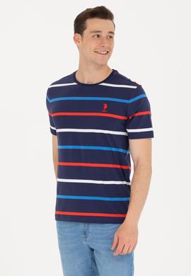 Erkek Lacivert Bisiklet Yaka Tişört - 50265362008