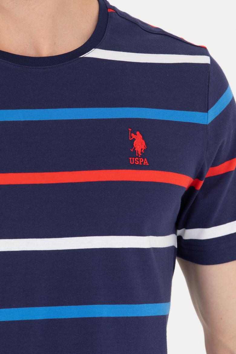 Erkek Lacivert Bisiklet Yaka Tişört - 50265362008