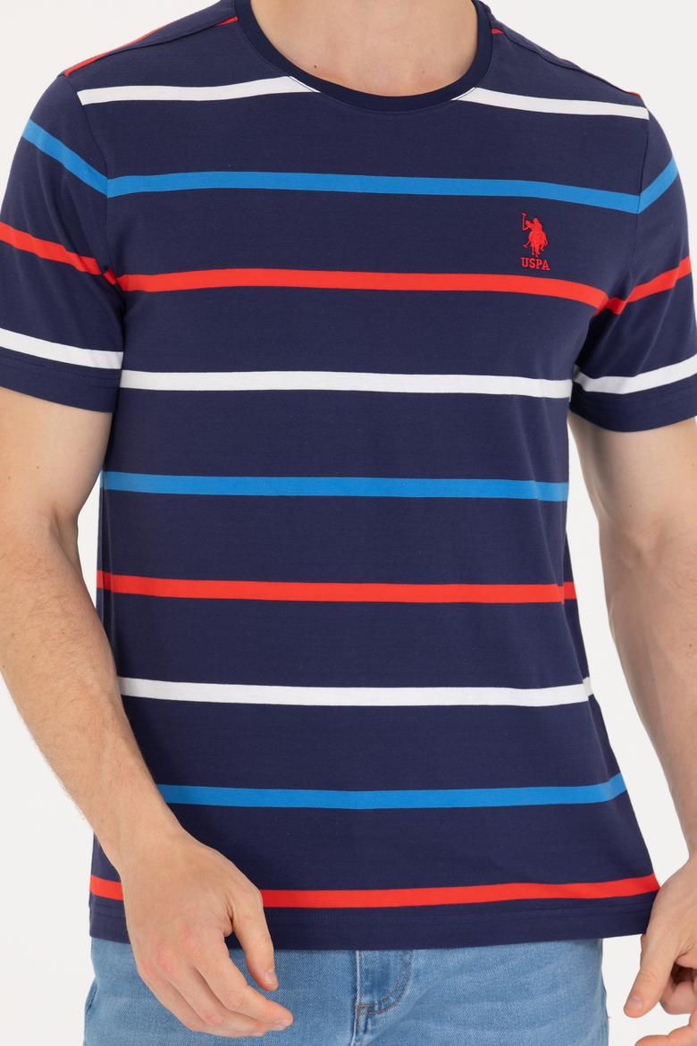 Erkek Lacivert Bisiklet Yaka Tişört - 50265362008