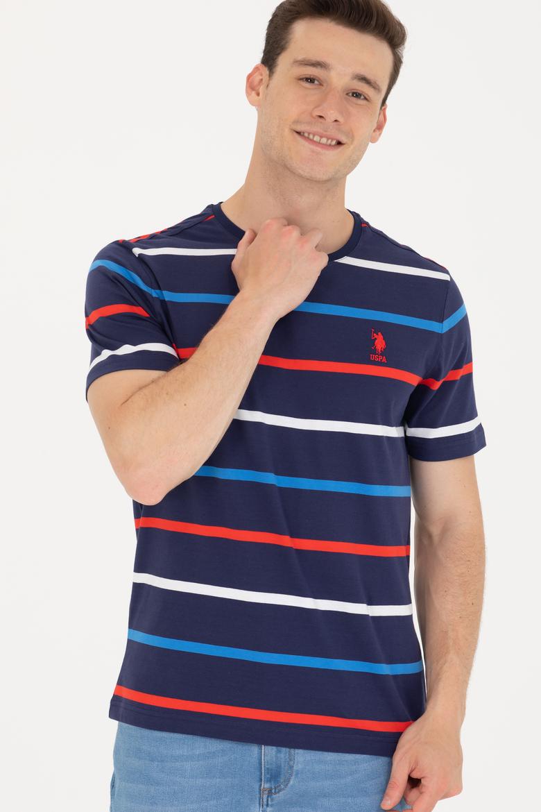 Erkek Lacivert Bisiklet Yaka Tişört