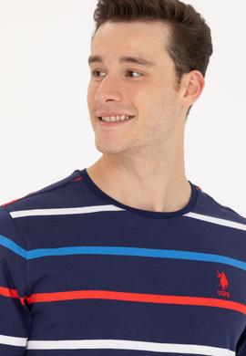 Erkek Lacivert Bisiklet Yaka Tişört - 50265362008