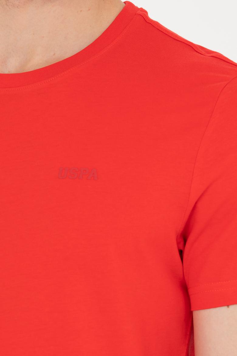 Erkek Kırmızı Basic Bisiklet Yaka Tişört - 50264918038