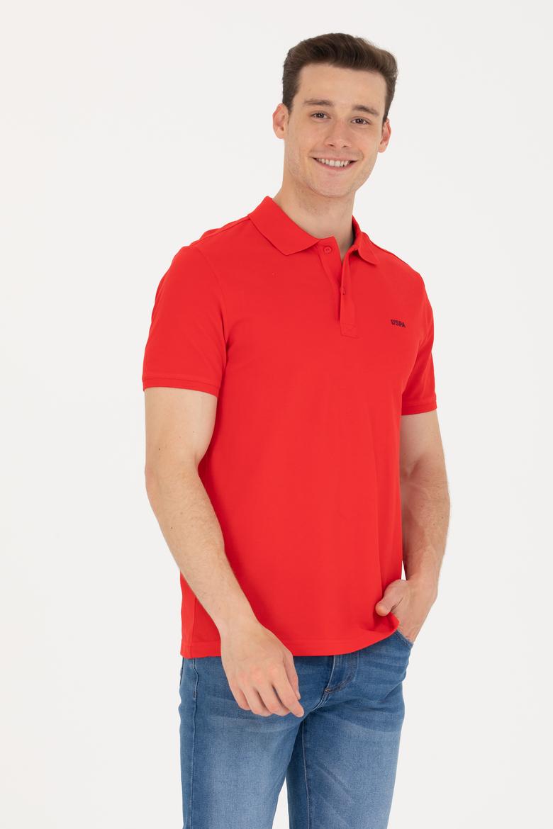 Erkek Kırmızı Basic Polo Yaka Tişört - 50264892188