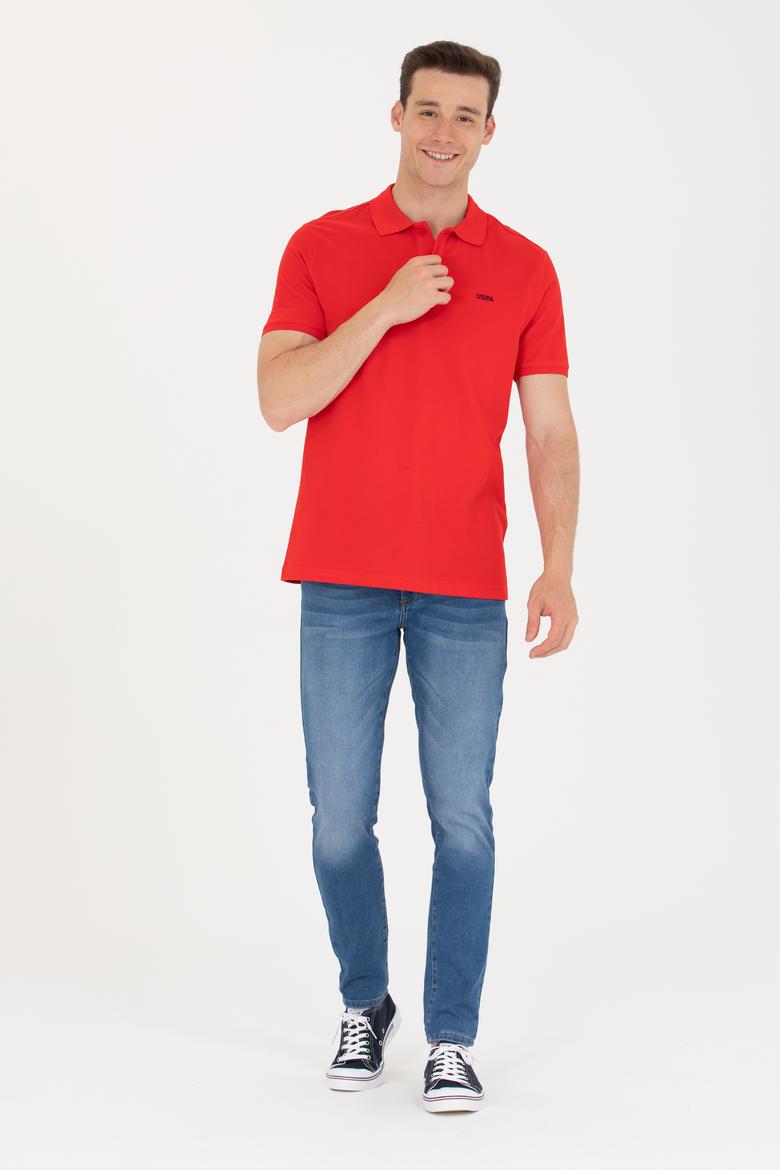 Erkek Kırmızı Basic Polo Yaka Tişört - 50264892188