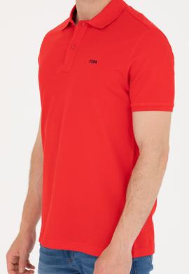 Erkek Kırmızı Basic Polo Yaka Tişört - 50264892188
