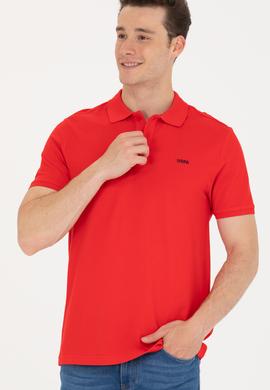 Erkek Kırmızı Basic Polo Yaka Tişört - 50264892188
