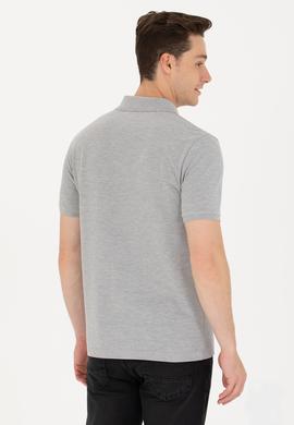Erkek Gri Melanj Basic Polo Yaka Tişört - 50264892021