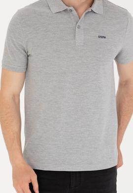 Erkek Gri Melanj Basic Polo Yaka Tişört - 50264892021