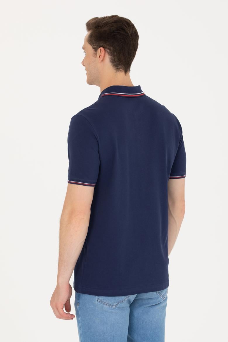 Erkek Lacivert Basic Polo Yaka Tişört - 50264906043