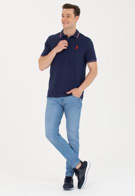 Erkek Lacivert Basic Polo Yaka Tişört - 50264906043