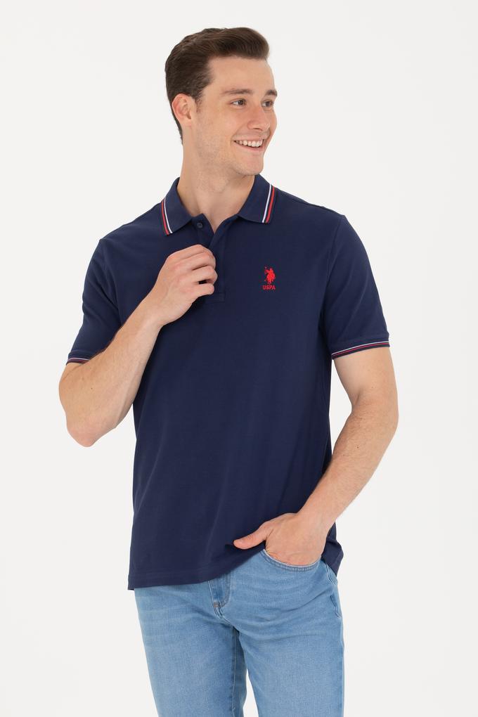 Erkek Lacivert Basic Polo Yaka Tişört