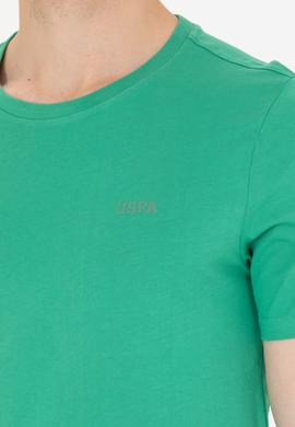 Erkek Yeşil Basic Bisiklet Yaka Tişört - 50264918138