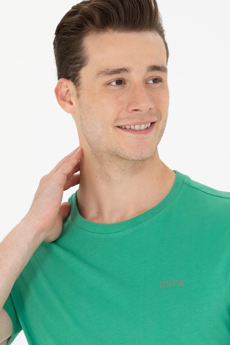 Erkek Yeşil Basic Bisiklet Yaka Tişört