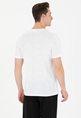 Erkek Beyaz Bisiklet Yaka Tişört - 50264952017