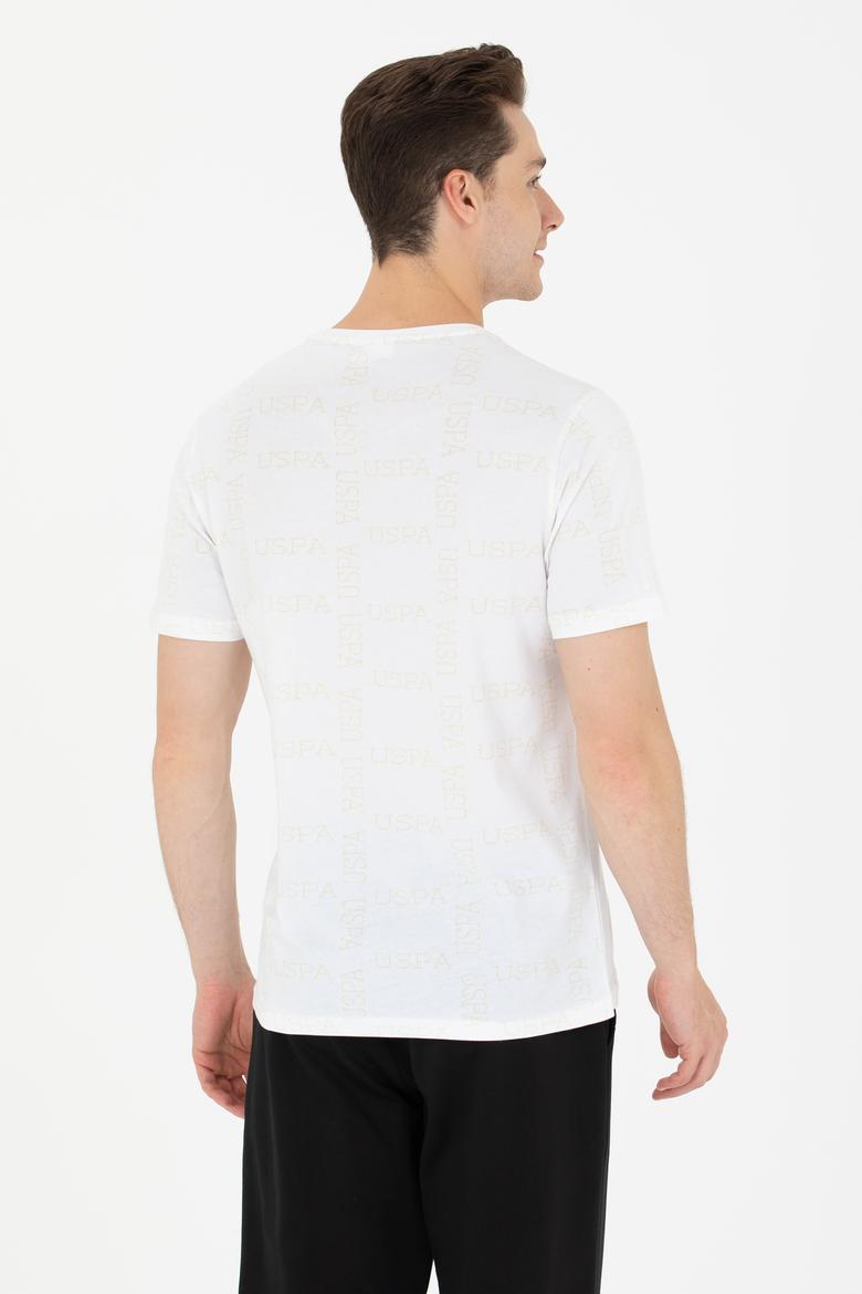 Erkek Beyaz Bisiklet Yaka Tişört - 50264952017