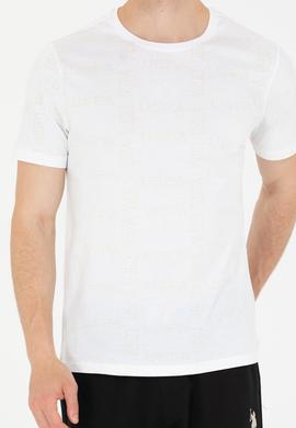 Erkek Beyaz Bisiklet Yaka Tişört - 50264952017