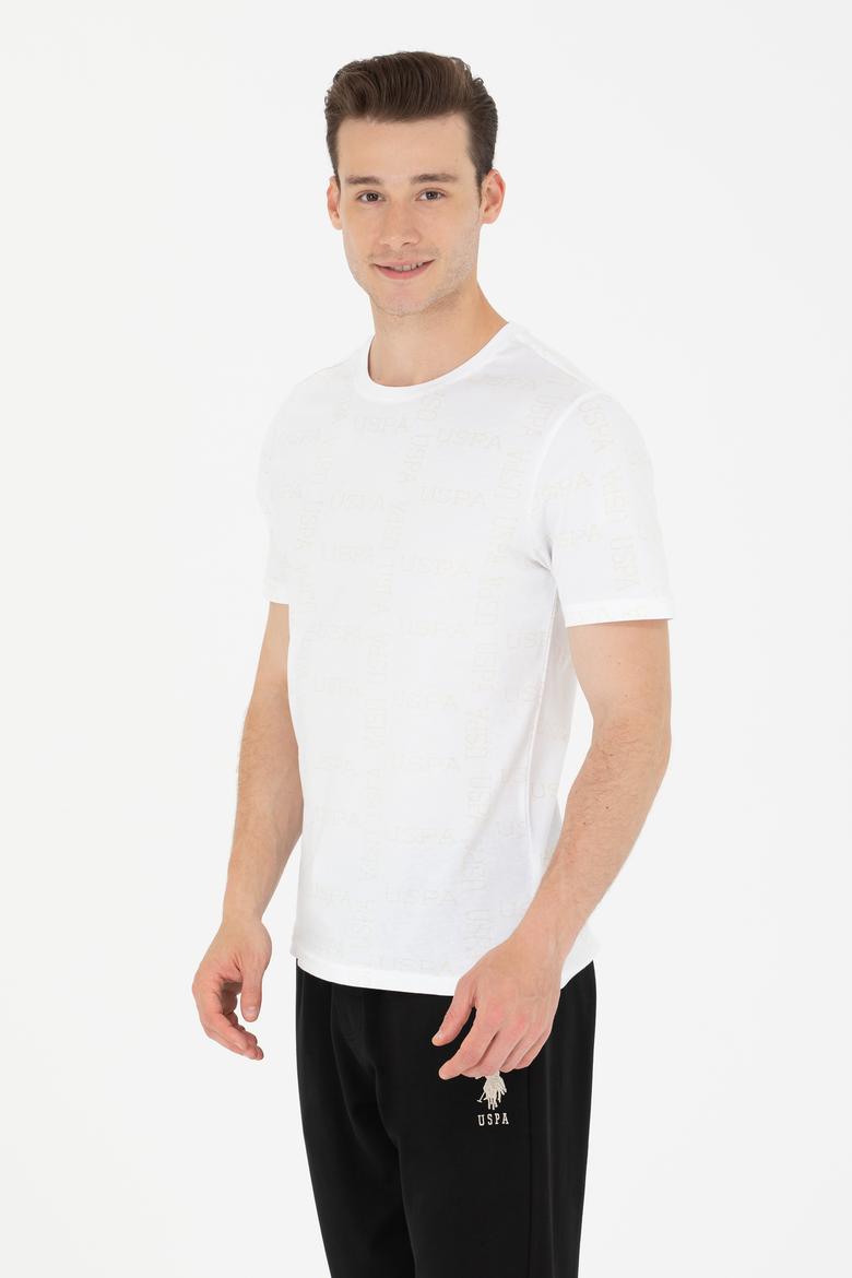 Erkek Beyaz Bisiklet Yaka Tişört - 50264952017