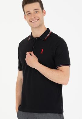 Erkek Siyah Basic Polo Yaka Tişört - 50264906099