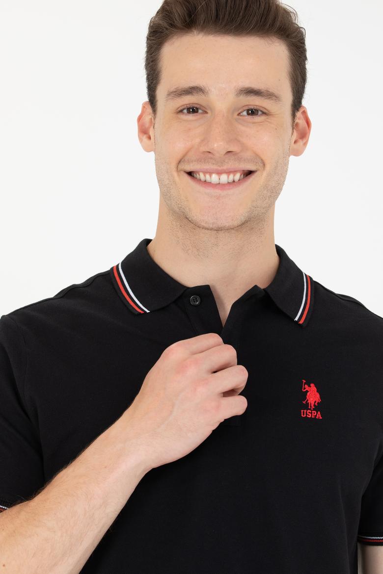 Erkek Siyah Basic Polo Yaka Tişört - 50264906099