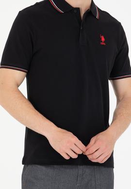 Erkek Siyah Basic Polo Yaka Tişört - 50264906099