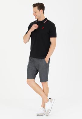 Erkek Siyah Basic Polo Yaka Tişört - 50264906099