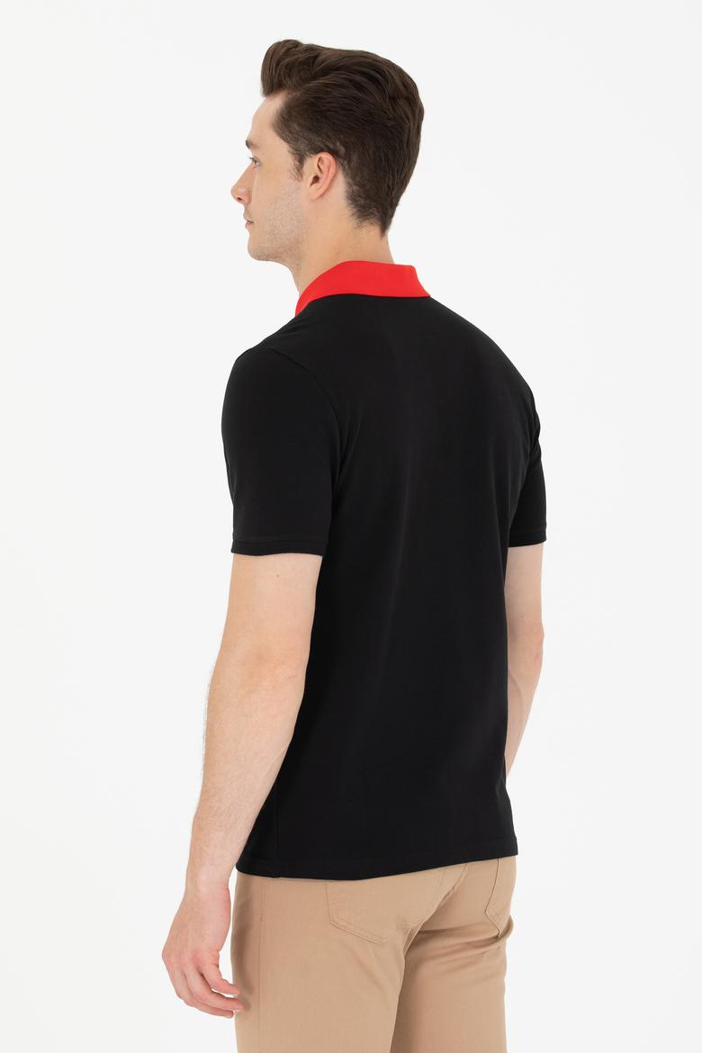 Erkek Siyah Polo Yaka Tişört - 50264895031