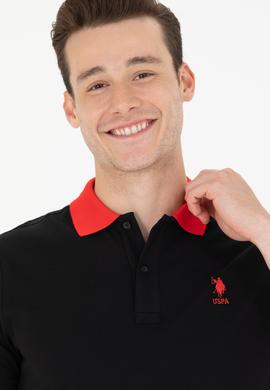 Erkek Siyah Polo Yaka Tişört - 50264895031