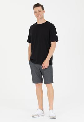 Erkek Siyah Oversize Bisiklet Yaka Tişört - 50264917098