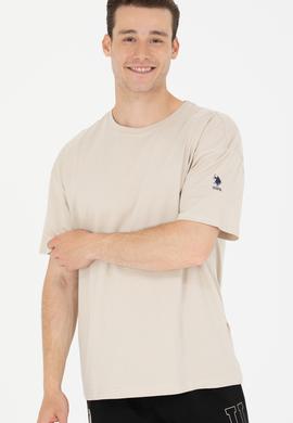 Erkek Taş Oversize Bisiklet Yaka Tişört - 50264917109