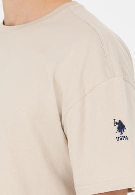 Erkek Taş Oversize Bisiklet Yaka Tişört - 50264917108