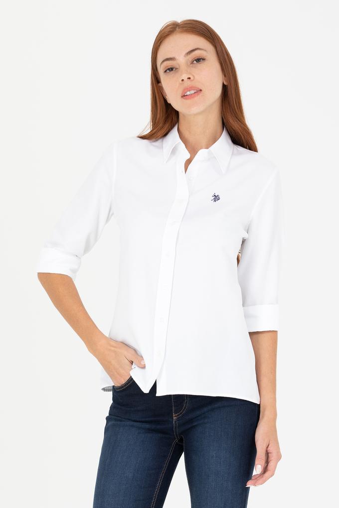 Kadın Beyaz Uzun Kollu Basic Gömlek