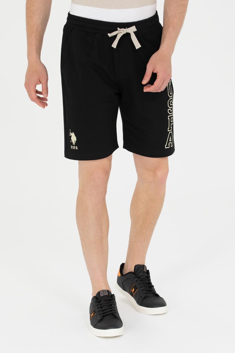 Erkek Siyah Örme Şort