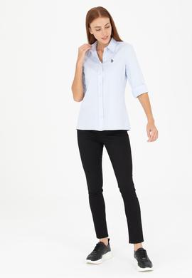 Kadın Açık Mavi Uzun Kollu Basic Gömlek - 50266361010