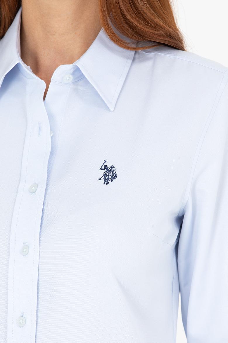 Kadın Açık Mavi Uzun Kollu Basic Gömlek - 50266361010