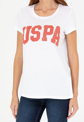 Kadın Beyaz Bisiklet Yaka Tişört - 50269557015