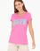 Kadın Pembe Bisiklet Yaka Tişört