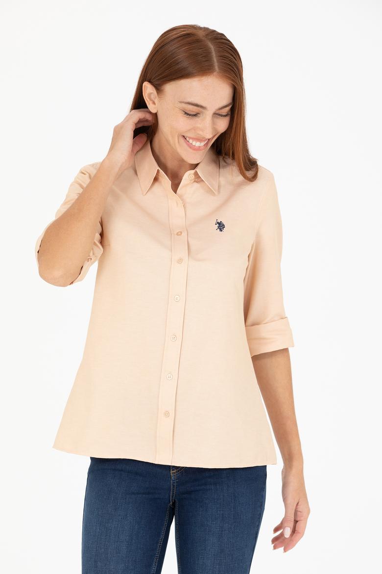 Kadın Camel Uzun Kollu Basic Gömlek - 50266361043