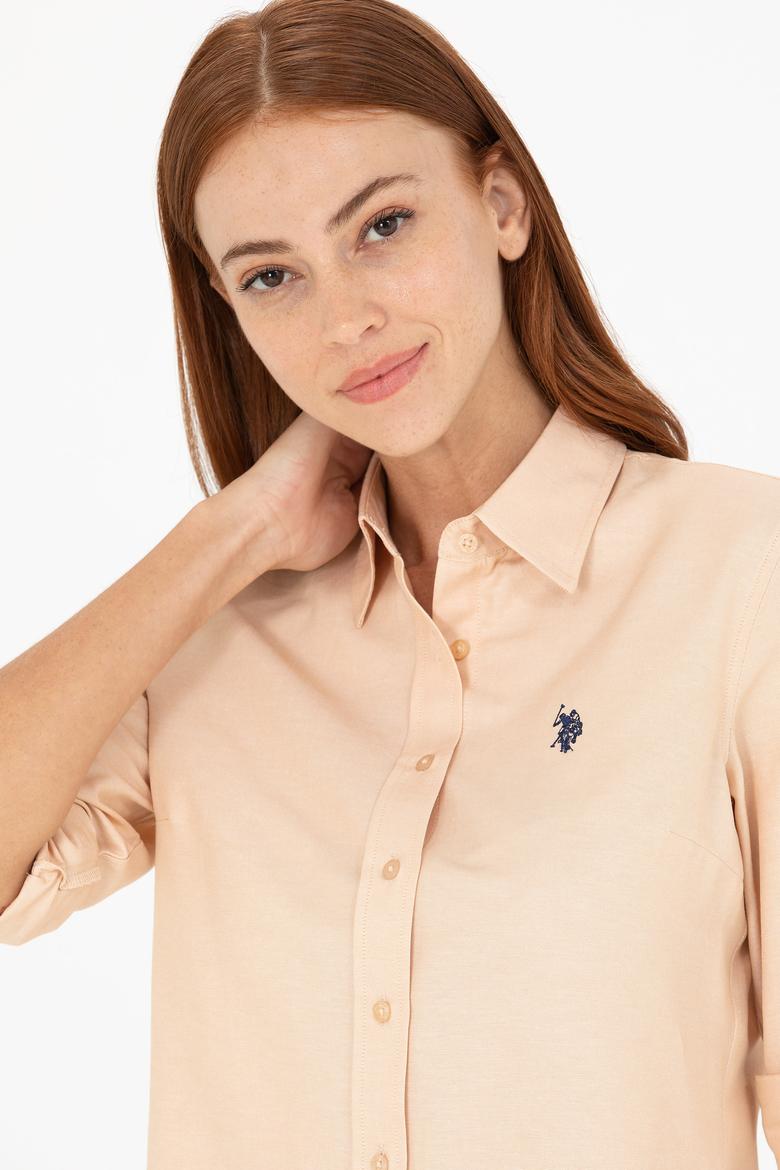 Kadın Camel Uzun Kollu Basic Gömlek - 50266361043