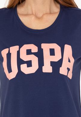 Kadın Lacivert Bisiklet Yaka Tişört - 50269557005