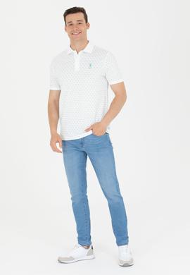 Erkek Beyaz Polo Yaka Tişört - 50265023026