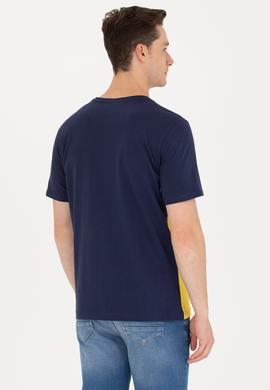 Erkek Koyu Sarı Bisiklet Yaka Tişört - 50264953018