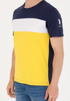 Erkek Koyu Sarı Bisiklet Yaka Tişört - 50264953018