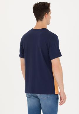 Erkek Turuncu Bisiklet Yaka Tişört - 50264953030