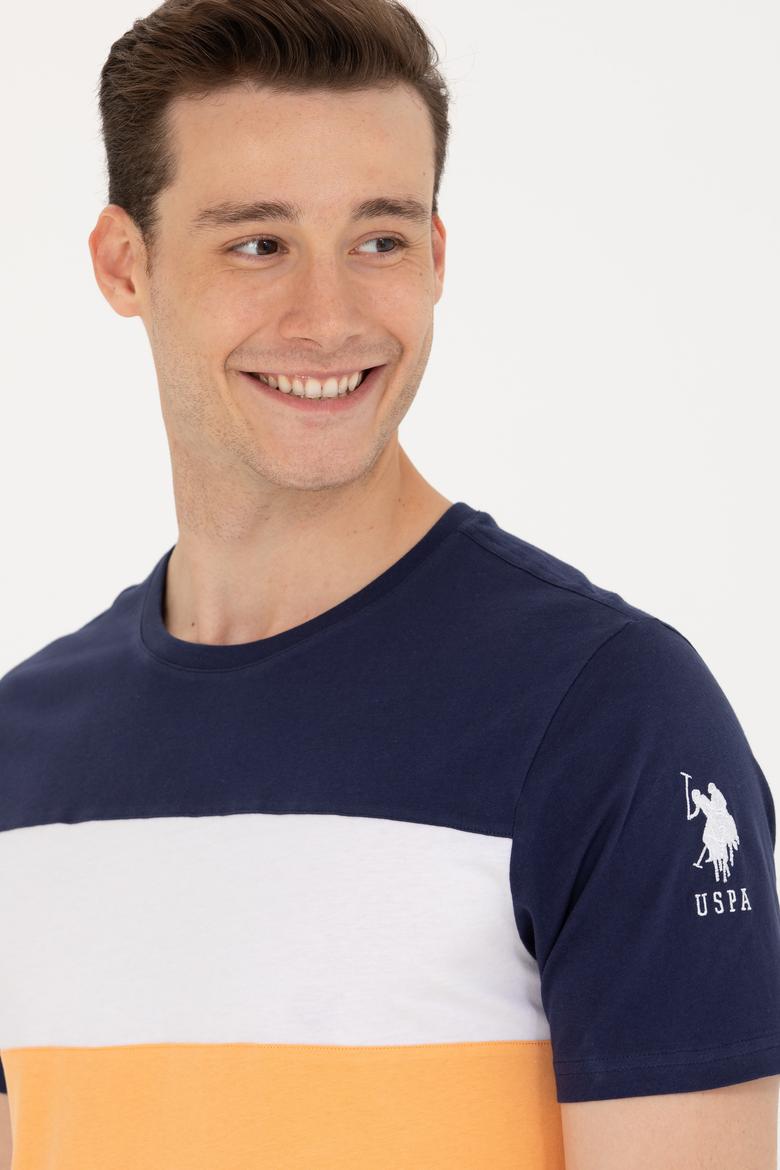 Erkek Turuncu Bisiklet Yaka Tişört - 50264953030